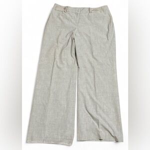 Ann Taylor LOFT Light Gray Tailored Trousers Modern Workwear Straight Classic 14